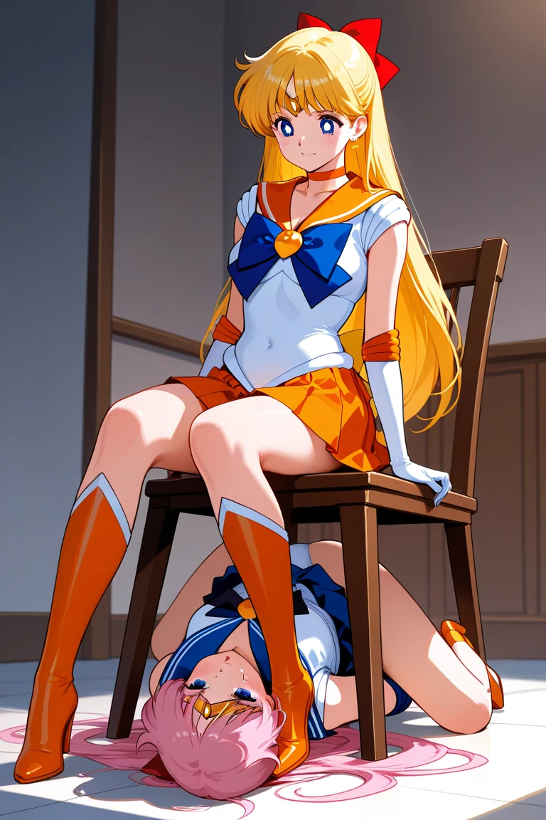 back shot, , masterpiece,best quality,highly detailed,1girl,solo, eternal sailor moon, tearing up, 、Orgce、closed eye、Blushing cheeks、Arched back、(vaginal p1.2)、(male people:1.3)、heterosexuality、(lying back on:1.6)、(Open leg women:1.4)、(Intense sex:1.7)、(cum ss:1.2)、nsfov、from behind
