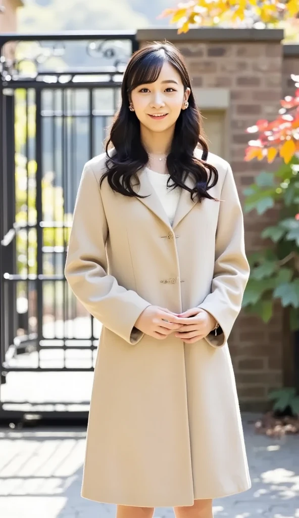 table top, highest quality, shape, Super detailed, finely, High resolution, 8k wallpaper, 完璧なダイナミックな構shape, beautiful and detailed eyes, medium hair, small breasts, natural color lip, random sexy pose,smile,big city、20 year old girl、midnight、Beautiful and dense face、perfect and beautiful face,Big eyes、Raw photo、Spread your arms and legs wide、Expressing feminine poses with your whole body、beautiful and detailed eyes、small face、beautiful duplex、slim face and style,luxury brand mink coat(inside:winter dress)、beautiful golden ratio face、blur background