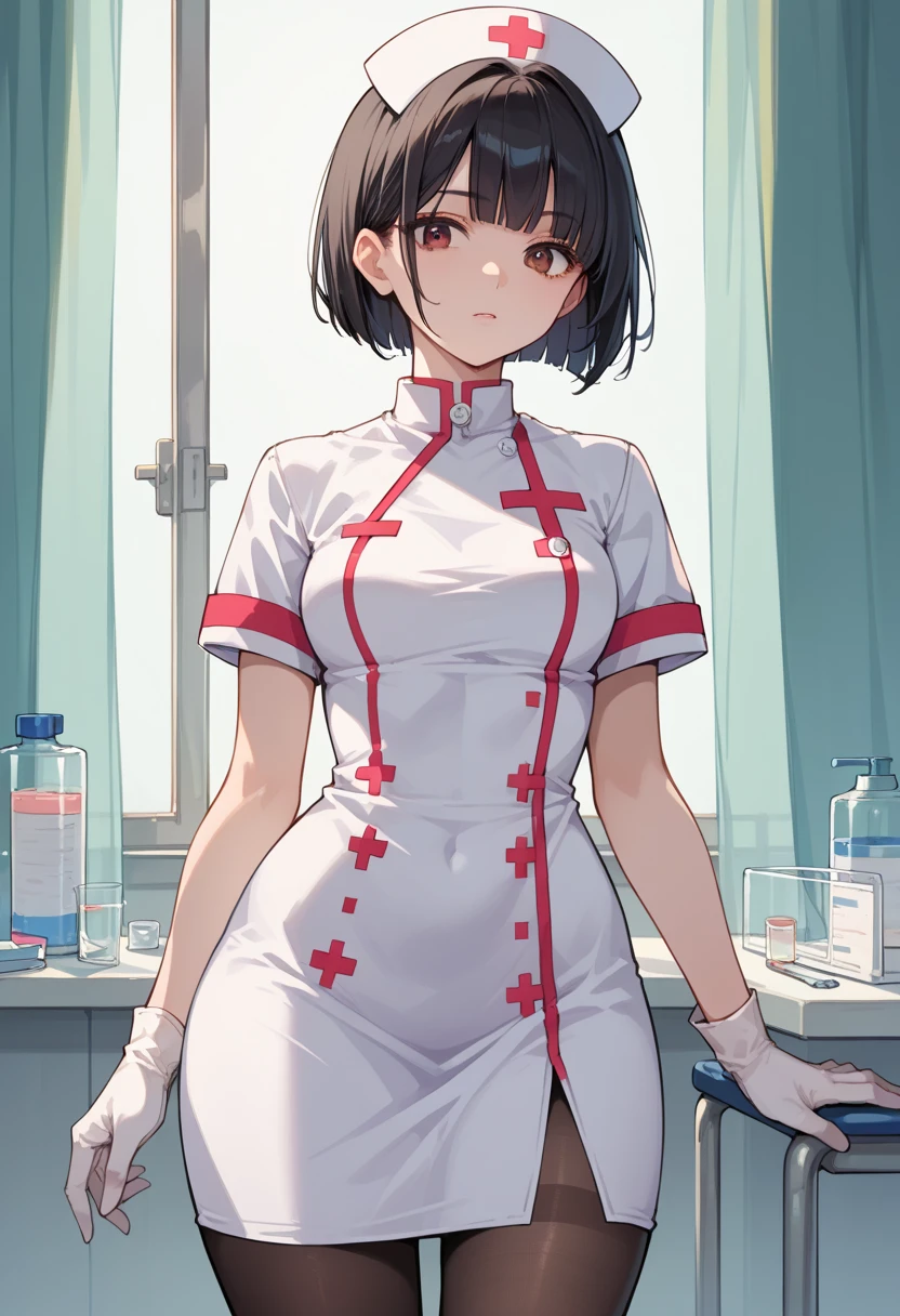 1girl in、A smile、The shirt、Blouse、skirt by the、Manteau blanc、Nurse、Nurse、(small tits)Chilarism、movement、