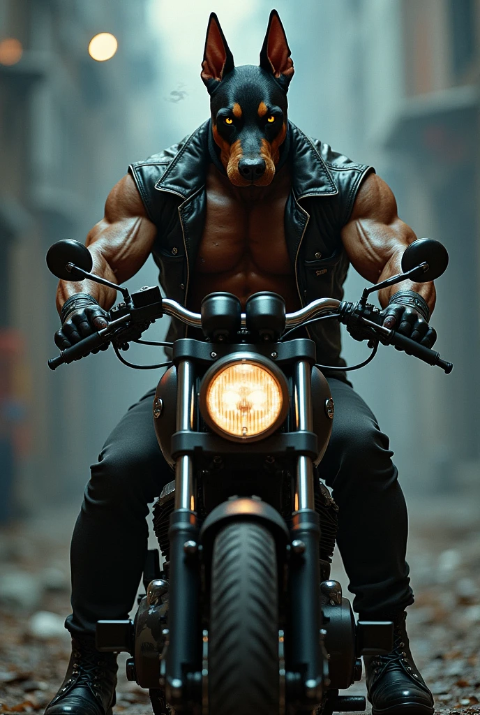 den, rooster bird, male, adult, veiny muscles, defined body, toned muscles, dark black pants, terrorist, bandit, criminal, pirate, serious look, fierce look, small eye, black feathered body, white feathers, den, pig, male, adult, veiny muscles, defined body, toned muscles, dark black pants, terrorist, bandit, criminal, pirate, serious look, fierce look, small eye, black feathered body, white feathers detailed background, wild background, clear weather, realistic, photorealistic, ultra realistic, 8k, bare chest, black nipples, tight crotch, shirtless, utility belt, shiny skin, torso tattoo, long feathers, unbuttoned black vest, riding a white Yamaha motorcycle with smoke coming out of it, in the city,