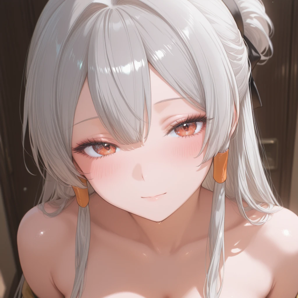{huge breast}, {{{masterpiece, best quality}}}, cute girl, long hair, bare shoulder, kimono