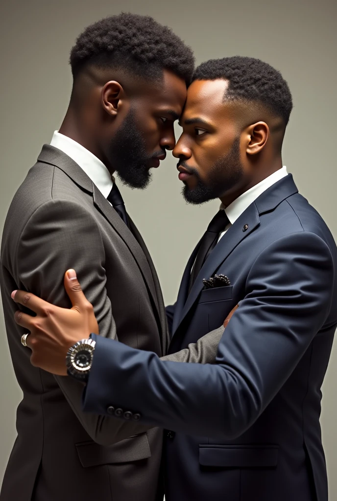 A black man and a white man with semen