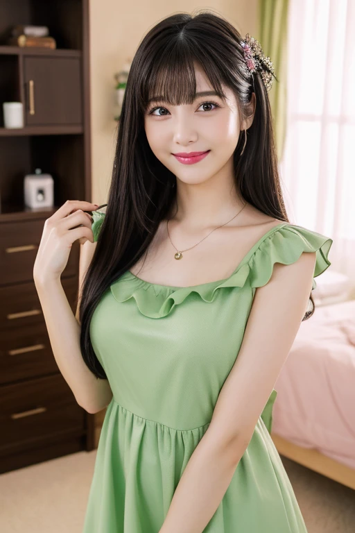 Close-up of a woman in a blue dress posing for a photo, beautiful south korean woman, beautiful young korean woman, gorgeous young korean woman, korean woman, korean girl, Korean female actress, beautiful asian girl, chinese girl, beautiful asian women, Chinese female, asian women, asian woman, cute korean actress, korean female fashion model
