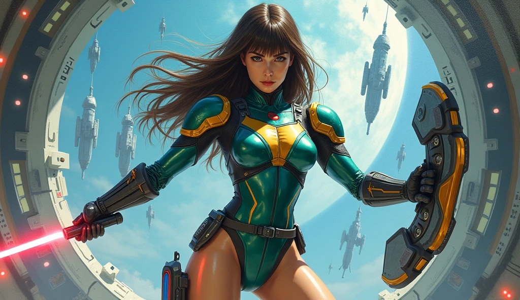 bounty hunter in the depths of space, samus aran, totally pissed, boobies are outstanding,beautiful hair, well toned thighs, pillowy lips, butt looks super thighs, 1girl, sex object