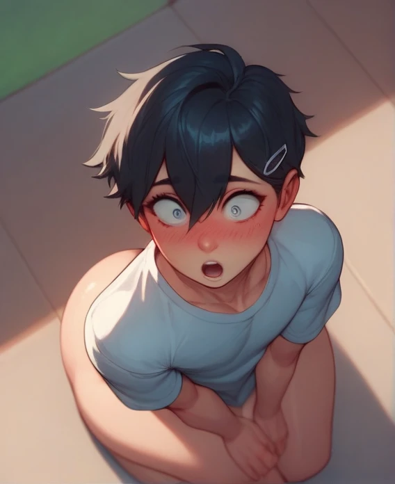 Top quality, movie quality, 2 boys (), in the bedroom, gay, boy's penis inserted into boy's anus, semen overflowing from the anus, facial expression, sweat, sexy atmosphere