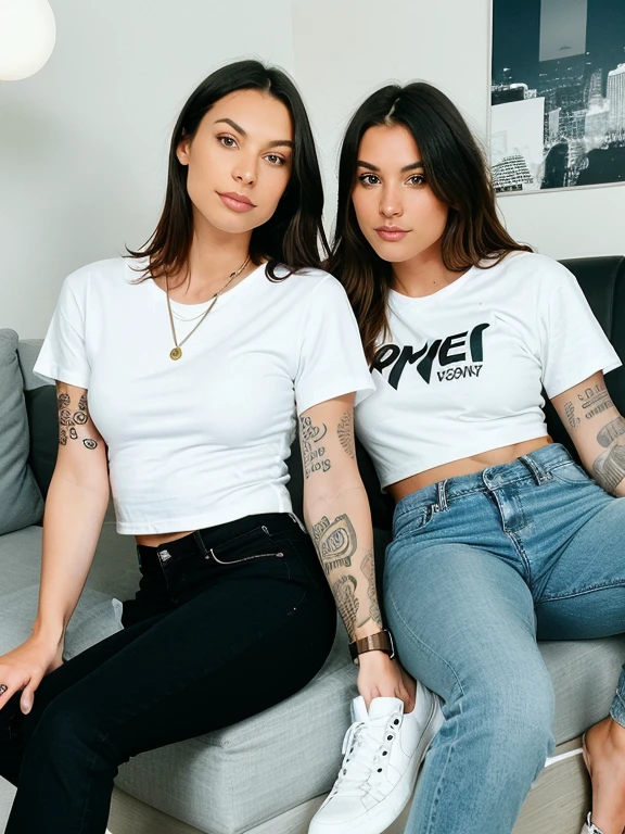 Design a t-shirt with the shirt sizes next to it
