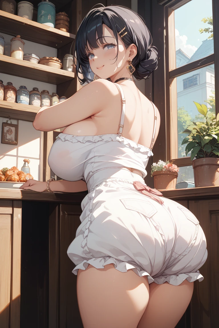 black hair, Tabby(Chonky, soft figure, Bbw, Tight clothing+++, ripping clothing+++, bursting clothing+++), half-closed eyes, gradient eyes, light smile, sigh, parted lips, smug, kemonomimi mode, Surrealism, emphasis lines, Wide-Angle, three sided view, reference sheet, anime style, high detail, depth of field, motion lines, backlighting, reflection light, 8k, super detail, anatomically correct, textured skin