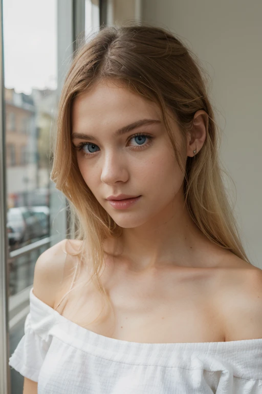 ((best quality)), ((Meisterwerk)), (Detailliert), Perfektes Gesicht, 1.1, Hochdetaillierte Gesichts- und Hautstruktur, Detaillierte Augen, Anna Björn a 21 year old blonde swedish girl, cute vacation pictures, cute modern student clothing, cute makeup, aesthetic instagram pictures