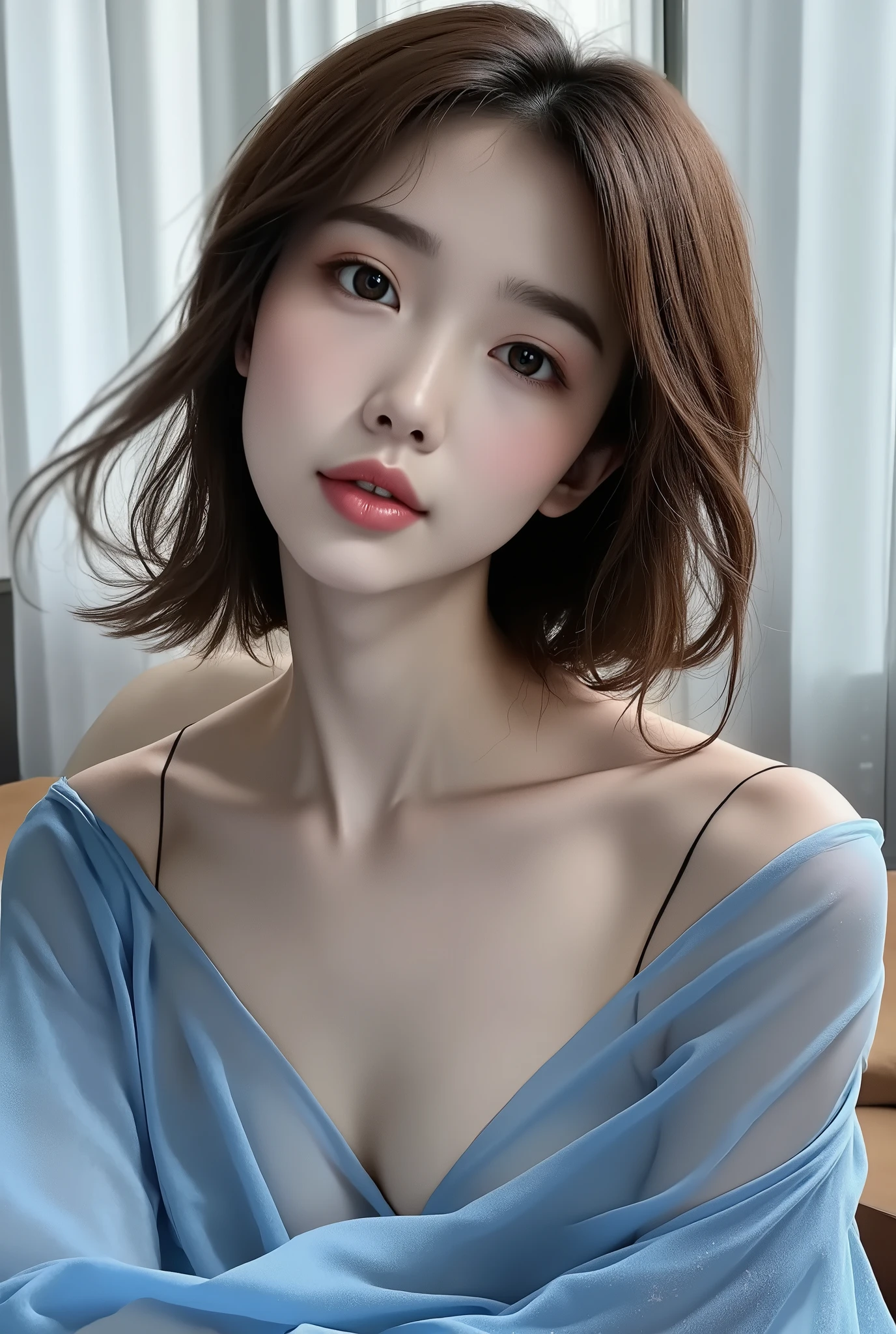 Girl, Single, Top Quality, Upper Body, Beautiful, Pretty, Radiant, Large Breasts, Short Hair, Masterpiece