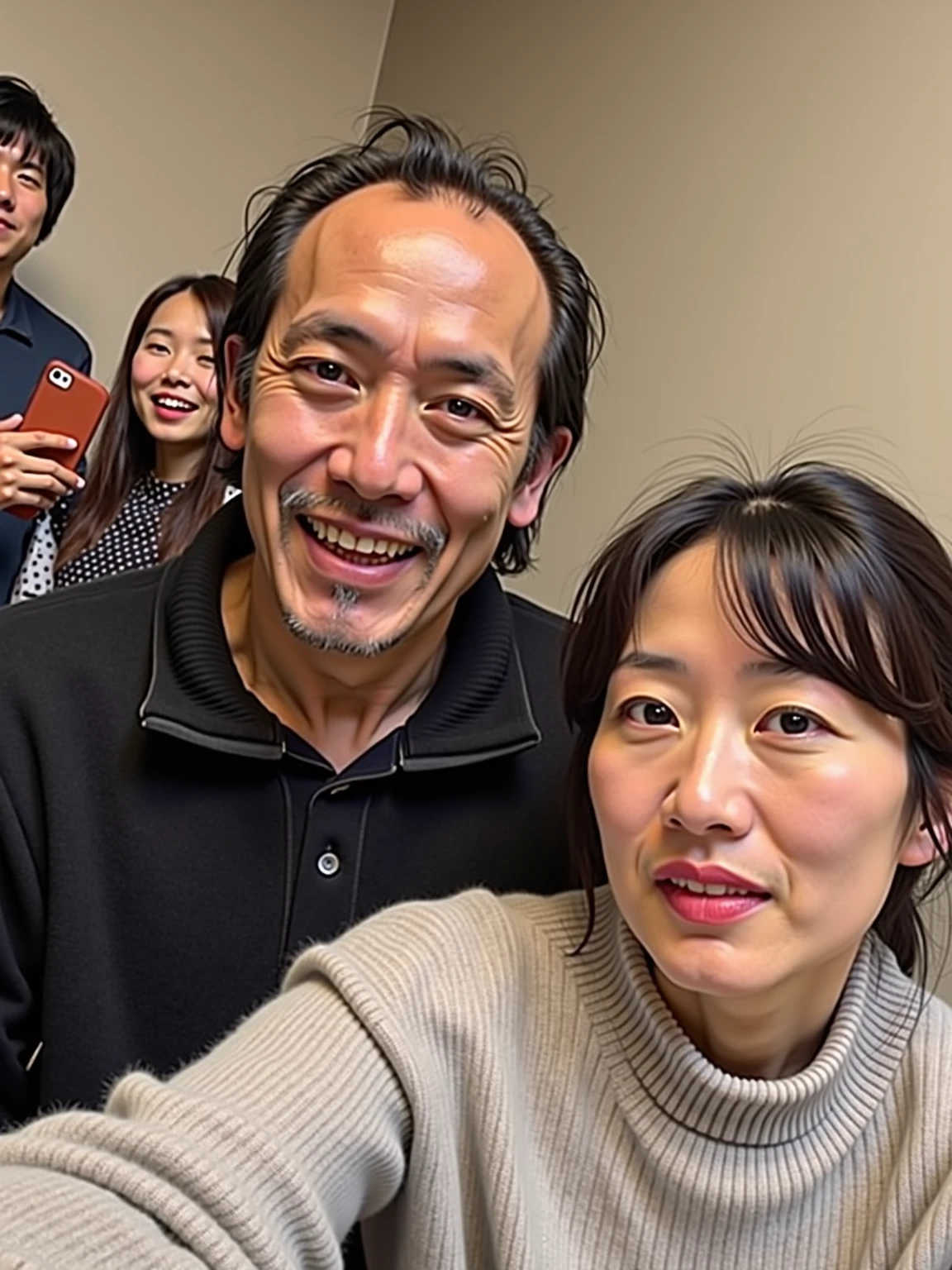 Cute  and old man、make out、kiss、Tongue and tongue、Japanese、Upper Body