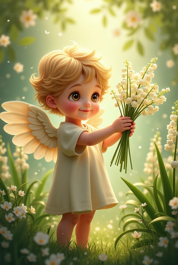 a silly old angel, flower garden, children, mischievous, playful, whimsical, detailed fantasy, vibrant colors, lush foliage, warm lighting, magical realism, intricate details, photorealistic, 8k, best quality, masterpiece