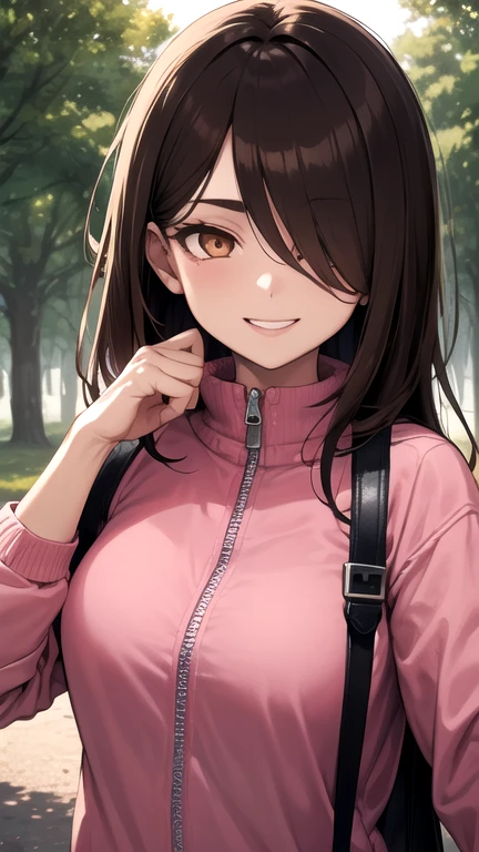 {{Teenage female, caucasian}}, looking at viewer, hazel eyes, extremely detailed, brown hair, pink clothes, bully, mean girl, tough girl, schoolgirl, bruises, scars, happy, best quality, high quality, extremely detailed anime screencap, full body,xena,warrior, goddess, general, military, uniform