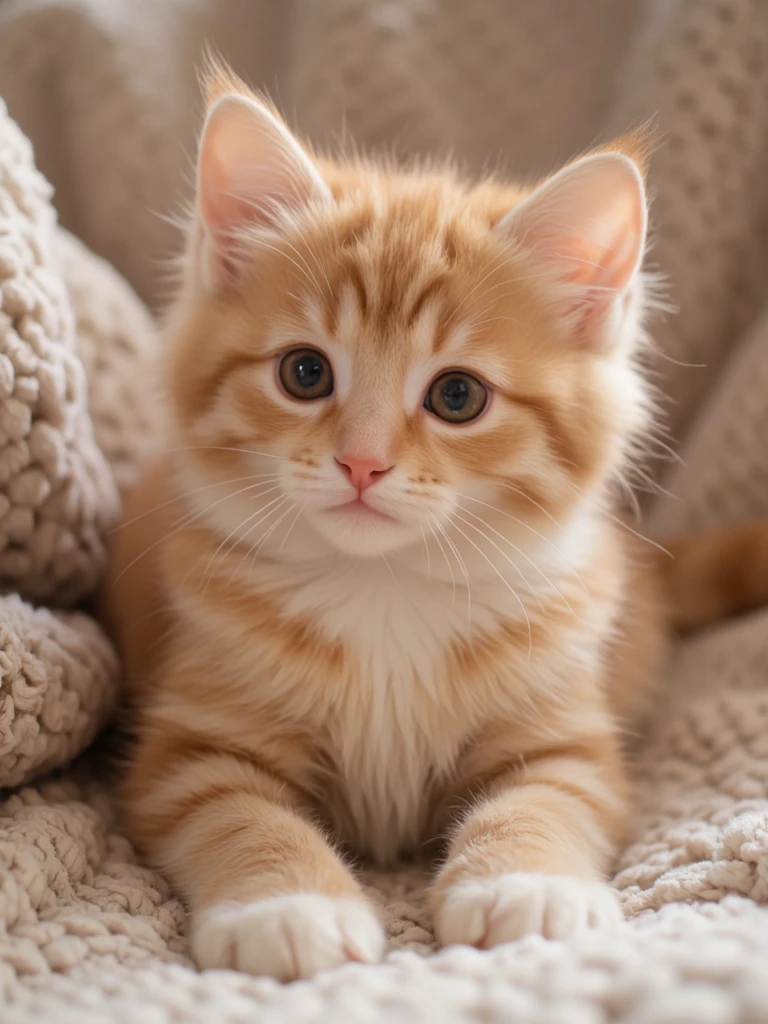 Create a cute kitten