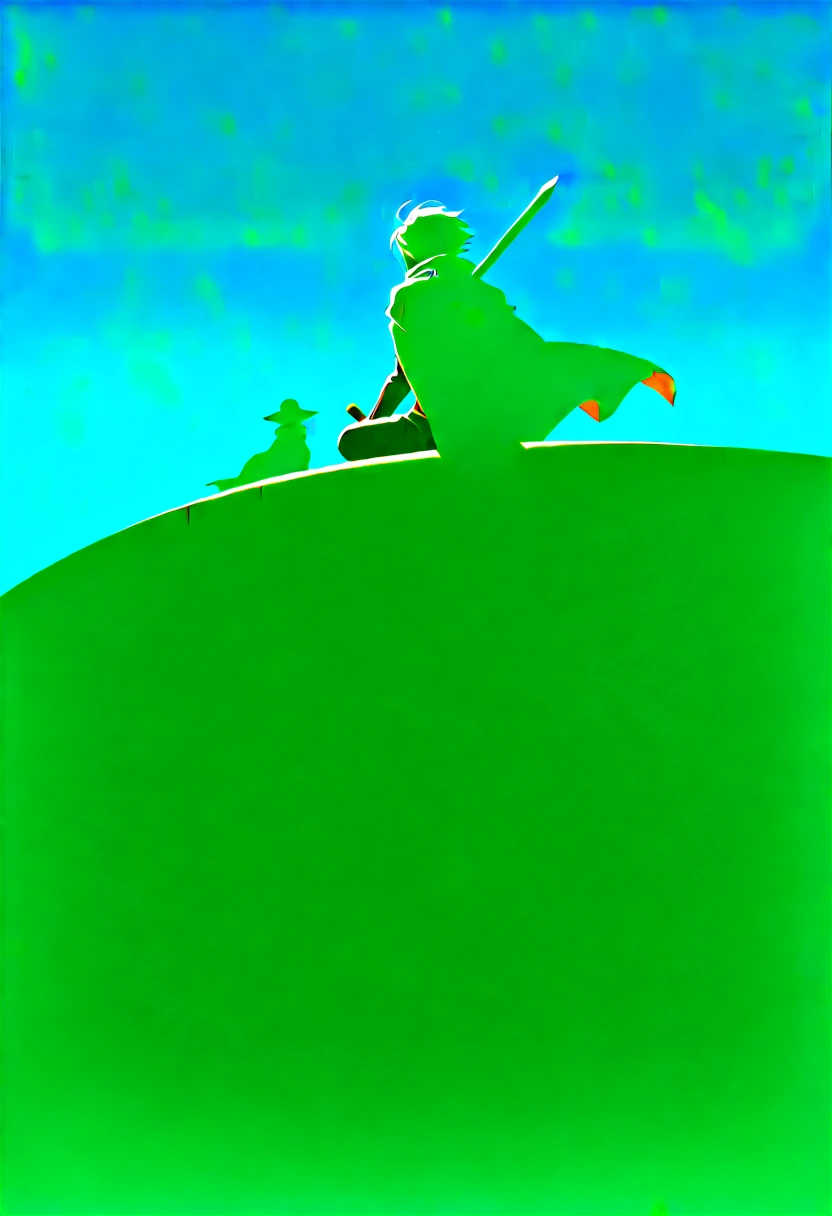 Boy sitting on a boat, Sword in hand, capes, solitude, high res, star ocean, Vista, 𝓡𝓸𝓶𝓪𝓷𝓽𝓲𝓬, small
