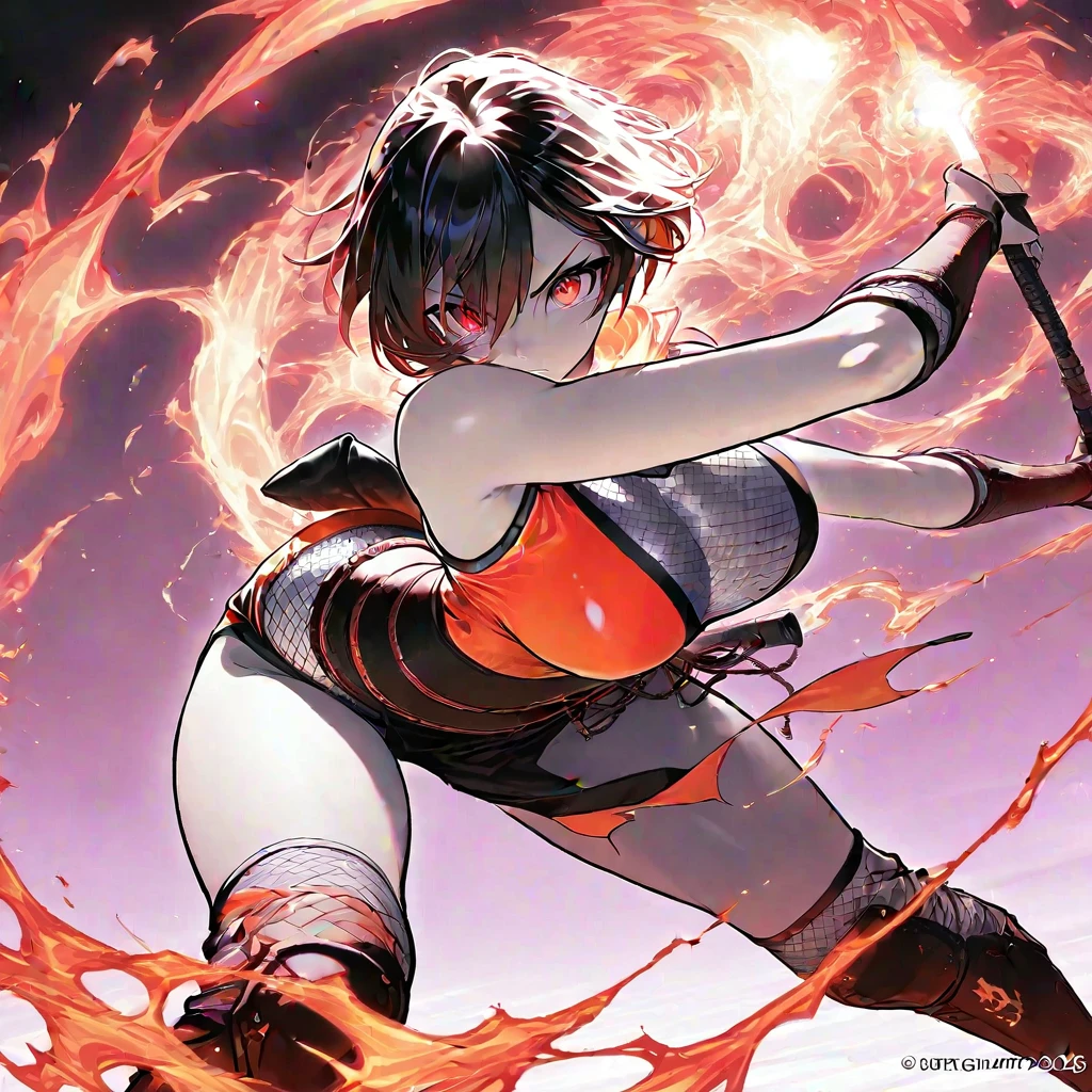 wielding flame sword10 v1.0