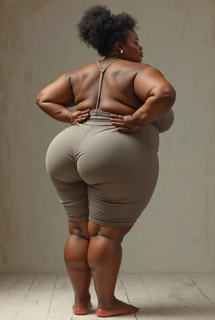 Natural photography of a beautiful girl dark skin, (dark-skinned female:1.5), wearing fitness clothes, leaning over, black hair, normal bust, locks eyes into the camera, symmetrical eyes, symmetrical face, photorealistic, photography, path tracing, specular lighting, volumetric face light, path traced hair, visible shadows, intricate, elaborate, curvy body, plump body, huge big ass, thick body, curvy body type, voluptuous body type, busty body type, thick body type, big chest, big