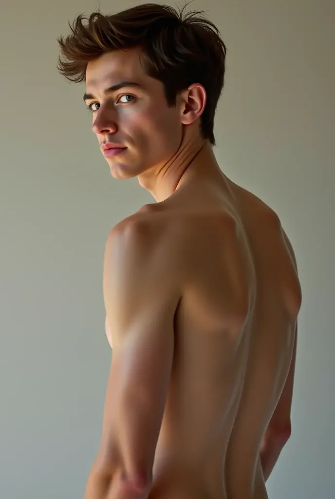 (Lean boy showing his lean body)
(sad)