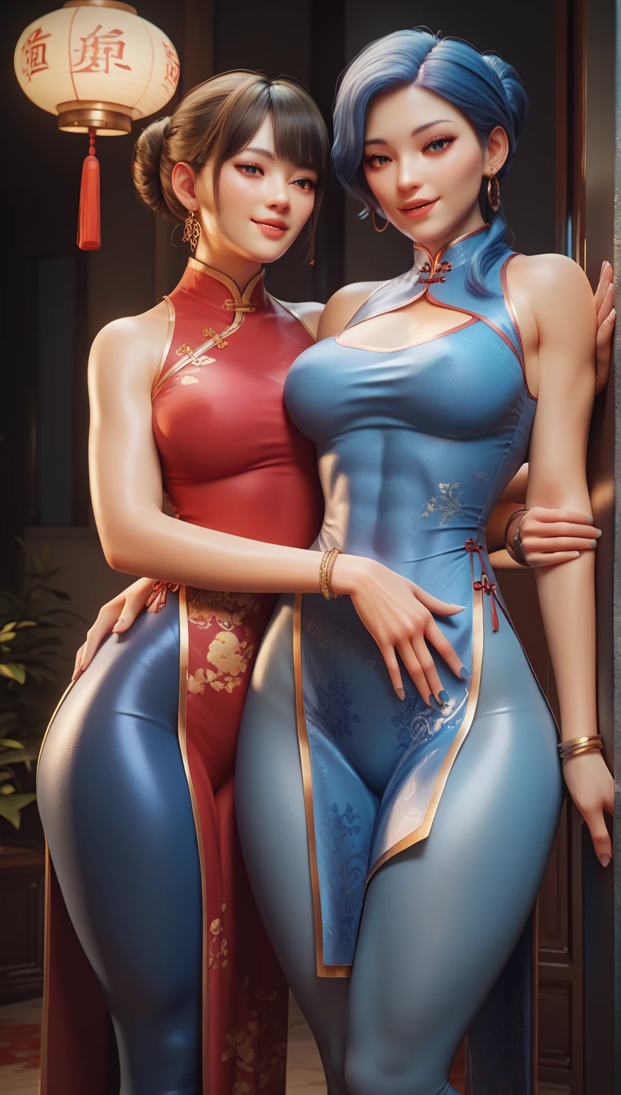 Chunli, wide hips, curvy, long legs, beautiful eyes, beautiful, full body, thick high, sexy chunli costum, paws body ,swimsuit, Chinese house background
