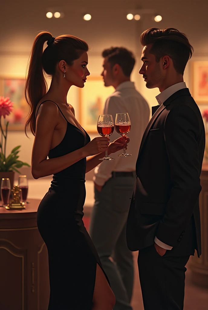 Make a couple of a man with glasses together with a very hot woman with glasses and short hair, similar to Velma.