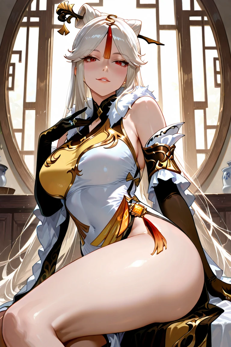 beautiful woman squatting front view with legs apart,(level difference:1.8),(Paint colliding and splashing on the canvas),(depth of field),(flat color :1.1,(yellow theme)),1 girl,screaming,propaganda poster,full body,strong wind,heavy smoke,(liquid paint rainbow hair:1.1) made of paint and defies gravity,thick flowing,(paint splatter:1.3),Liquid state,stunningly beautiful, masterpiece, detailed background,ultra high quality model, ethereal background,abstract beauty, explosive volumetric, oil painting,heavy strokes,Romantic lighting,Sub-Surface Scatterring,glow,8k,high resolution, dreamy,ray tracing,hdr,god rays,face by tom bagshaw art station, Moon Goddess, full length figure, contemptuous gaze, detailed face, 1.4), gold decoration, plain black background, beautiful Caucasian girl closeup, dynamic moving body, digital art, splash, full body, Sakimichan art, oriental mandala tattoo, fractal background, silver and gold and bronze spirit, floating antique clock, antique lamp, splash, seductive pose, visible pubic hair , visible small breasts, full body, beautiful European Caucasian girl, sexy lady beauty, bare breasts, open neckline, clothing transparent fabric, standing, realistic, highest detail, holy holy, golden eyes, heavenly palace, countless palaces, clouds, golden light, golden lotus, (tianchi bath), pubic hair view, splash, full body, Sakimichan art, slight smile, seductive pose, visible pubic hair, full body, transparent clothes, Jean-Bapti style ste monge, shiny, beautiful girl, glittering, cute adorable filigree, edge lighting, lights, surreal, fantasy, digital art, wlop, artgerm and james jean, floating antique clock, antique lamp, floating antique clock, tom bagshaw art station face, the perfect masterpiece, highest quality, the perfect artwork, 8K, upper body lens, frontal portrait, delicate face, looking at the audience, beautiful girl, magical transparent eyes, platinum hair and 3d fractals, colorful illustration, anime cartoon style, face of tom bags