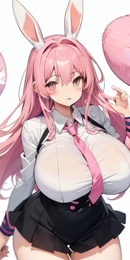 purple hair, two-tone hair, split-color hair, pink hair, blunt bangs, very long hair, purple eyes, ., large breasts, solo, nsfw, nipple, ride a bicycle