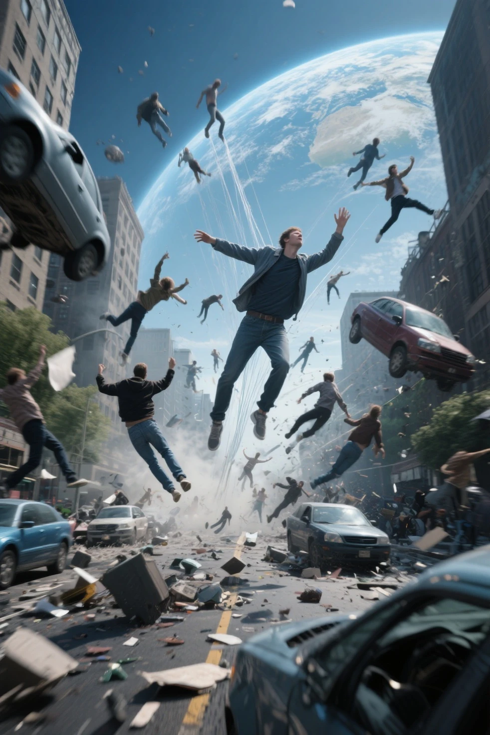 Hay muchos hombres con trajes y cascos parados en una ciudad, 8 k movie still, still 8K movie, Impresionantes efectos visuales, 4k movie still, 4 k movie still, still from a live action movie, VFX, Action scene from the movie, Disparo de efectos visuales, vfx action shot, dramatic cinematic action shot, Fotograma de Ryan Reynolds, Incredible visual effects