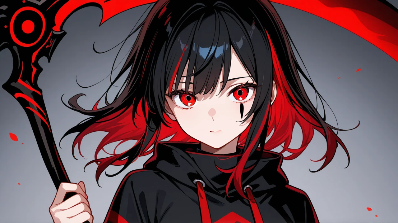 anime, Cabelo preto, olhos, anime, Vermelho olhos, Cabelo preto, black olhos, Cabelo preto, black olhos, Cabelo preto, Cabelo preto, Vermelho, estilo de arte ufotable, aura escura, por Jin Homura, darkness aura, with Vermelho glowing olhos, nightcore, aura negra brilhante, with glowing Vermelho olhos, demon anime, demonic atmosphere