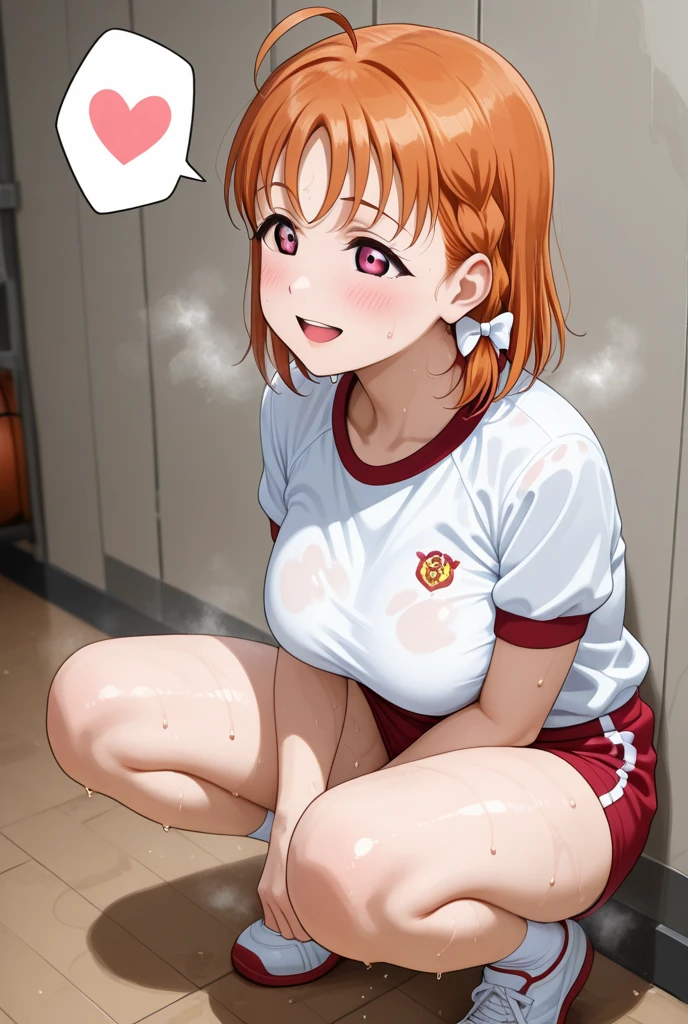 (Highest quality, 8k, masterpiece :1.3),Mrs. Yuigahama,ガハMom, As I expected, my youth romantic comedy is wrong。, One woman,Bun Hair,30 years old,Mom,Orange Hair,nsfw,Bewitching Smile,Sexy pose,Sex with a man,Penis insertion,back,On all fours