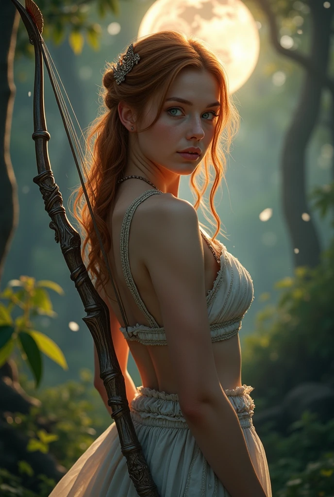 a beautiful young girl,a centaur disguise,she has a intricate fake centaur lower body attached at her waist,bow and arrow,sensuous,detailed face,beautiful eyes,beautiful lips,long eyelashes,elegant posture,serene expression,intricate centaur lower body,realistic textures,3d render,award winning digital art,vibrant colors,dramatic lighting,cinematic composition,fantasy art,photorealistic,studio lighting, ultra-detailed, (Raw photo)、(Realistic)、(masterpiece)、(Highest quality)、(High resolution:1.37)、(8k)、(Perfect Anatomy:1.4)、View your viewers