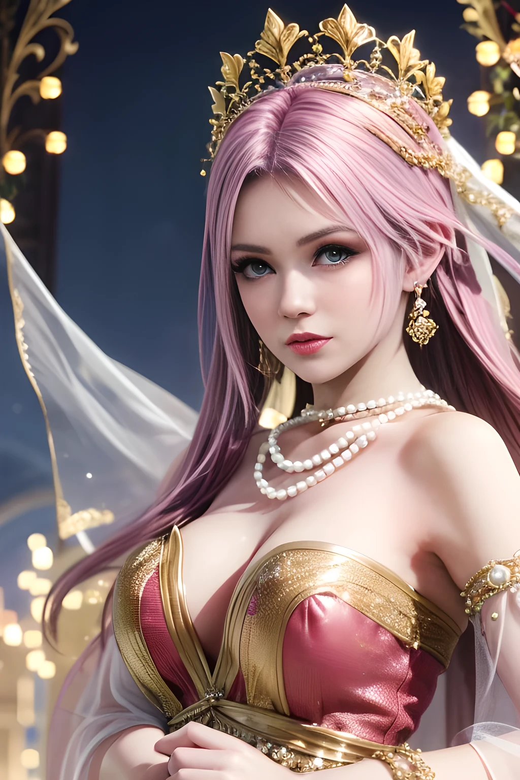 best quality, masterpiece, highres, 1girl, lingerie china armor, hair ornament, necklace, jewelry, Beautiful face, upon_body, tyndall effect, photorealistic, dark studio, rim lighting, two tone lighting, (high detailed skin:1.2), 8k uhd, dslr, soft lighting, high quality, volumetric lighting, candid, Photograph, high resolution, 4k, 8k, Bokeh, medium breasts, (light pink lips),