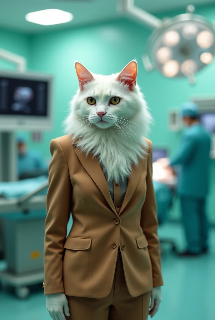 Doctor catgirl in latex leggings