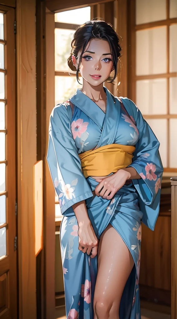 ponytail yukata Big Tits