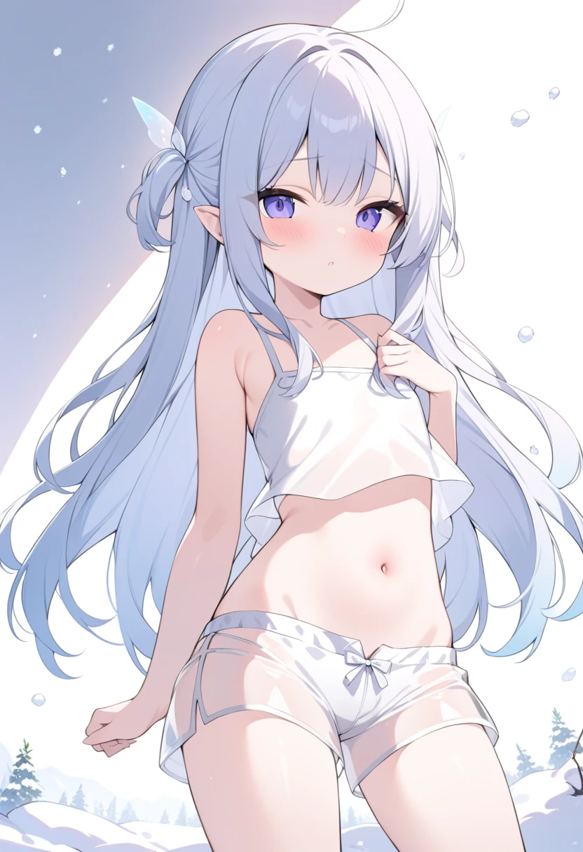 masterpiece, Highest quality, One girl, Podenko, a flowerpot, A small smile, Multicolored background, flower, Dynamic Color,((Toddler girl)) ((5 years old))((naked)) ((nsfw))Long Hair((See-through white baby doll)) ((She lifts up her transparent skirt to reveal her crotch))((She opens her transparent chest to reveal her breasts.))((No panties))