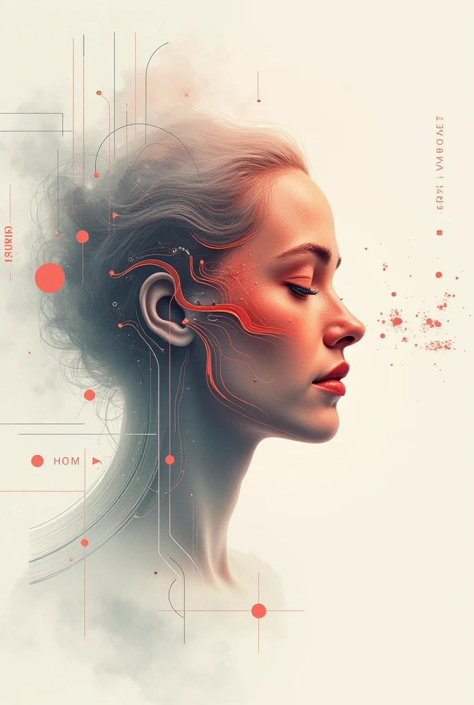 Help me generate an AI game art application analysis,Similar to long PDF,Portfolio format,Don't need too many colors,Be formal,The combination of Huawei's red and technological blue,White background,Need to include typographic elements,Design elements, etc.,Novel board style,Reference dribbble,Behance and other creative websites,Remove all background text,Give me the element directly