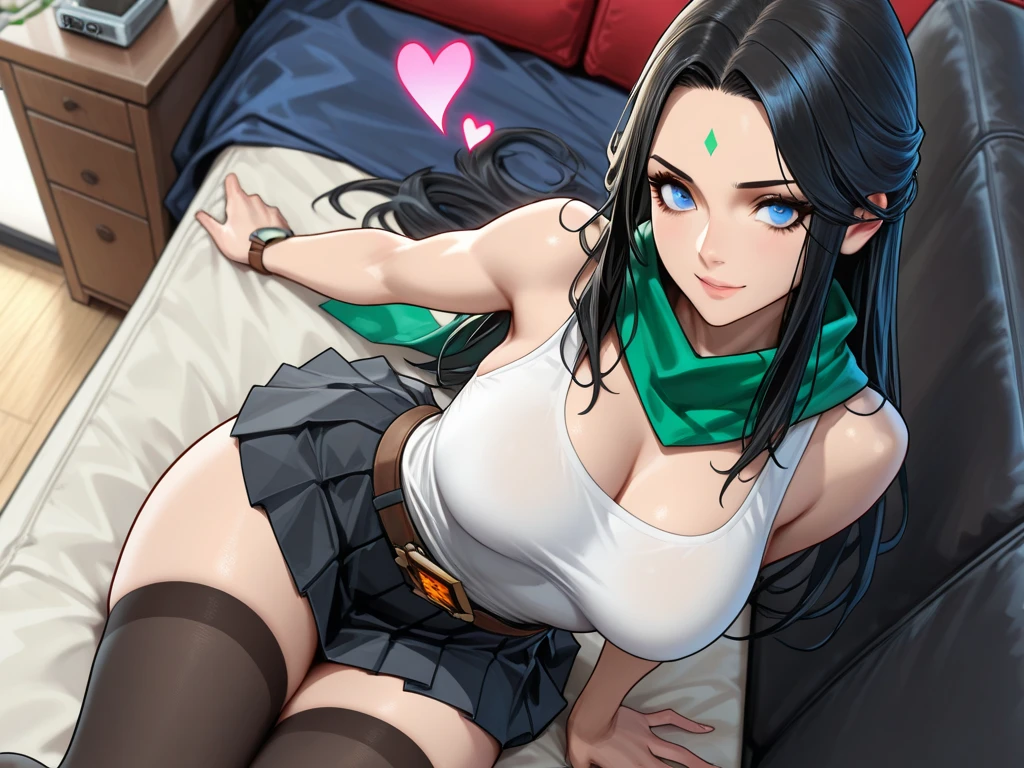 (masterpiece, best quality;1.3), extremely detailed ,ultra detailed, 1girl, solo, looking at viewer, detailed skin, asui tsuyu, low-tied long hair, :p, nude, laying down on a bed, gripping sheets, wet pussy, cum on tits, getting fucked in the pussy, blowjob, horny, sexy, busty, nsfw