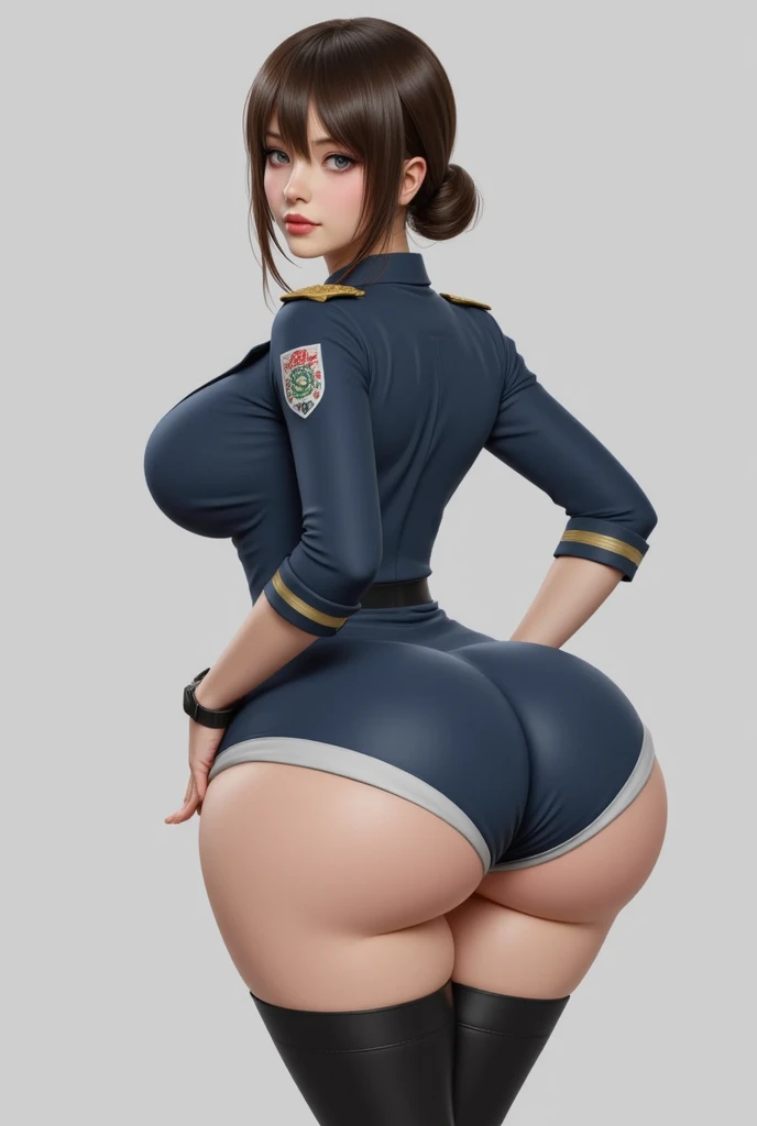 Vista lateral de una hermosa nativa americana con una cintura delgada., big booty, Usando solo una tanga, Fondo blanco, sin antecedentes