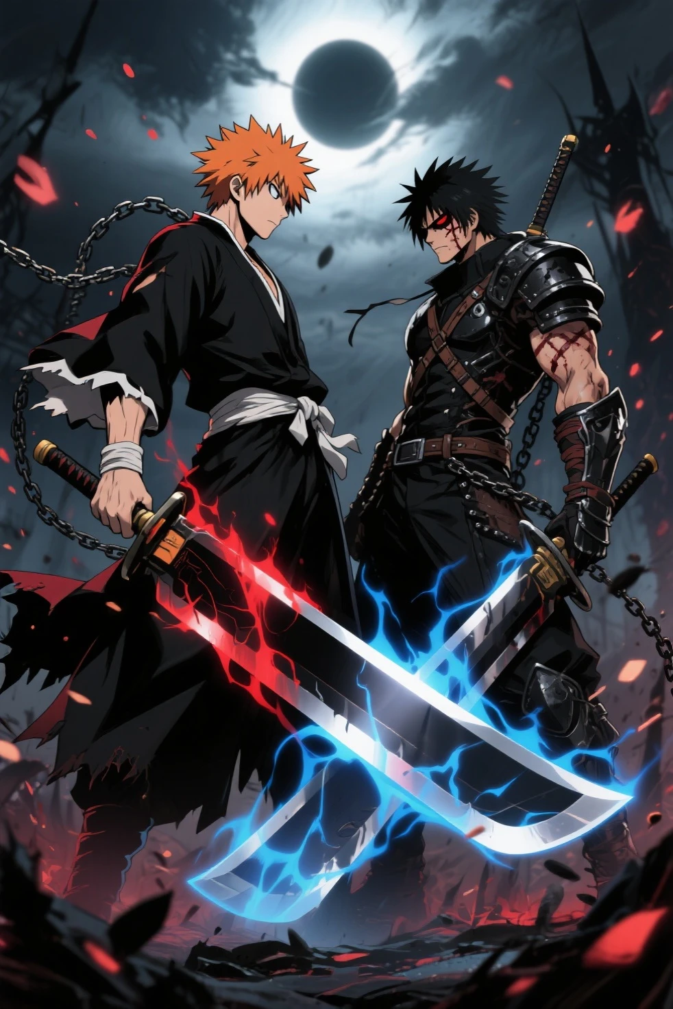 High quality masterpiece, action-packed, anime chainsaw man, dynamic fight scene, intense energy, vibrant colors, detailed character designs, unique art style, blood splatters, dramatic poses, chainsaw weapons, chainsaw transformations, gritty atmosphere, dark and edgy, intense facial expressions, menacing villains, epic battles, intricate backgrounds, fast-paced storytelling, intricate plot twists, high definition animation, adrenaline-fueled action, gripping narrative, suspenseful moments.