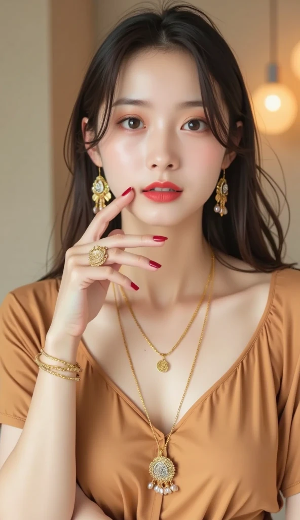 Design a gold necklace,Contains the letters X and Y on the left and right,The letter of the pendant is R,R inlaid with diamonds