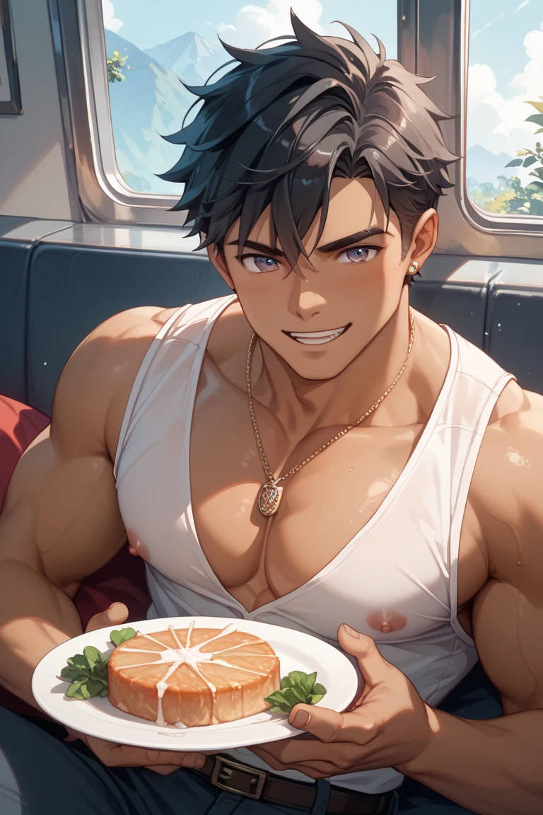 manhandsome,Not wearing a shirt,white skin,หน้าhandsome,Shirtless,Full HD,masterpice,short hair,Arm muscles,Chest muscles,smiling, happy,Wear cream-colored shorts.,V Shape,making pastry dough,Enter the kitchen in pastel colors.,Beat flour to make dessert,ร่างกายman,sexy body,Cake chocolate,หน้าhandsome,brown hair,Moisturized mouth,Seductive eyes,Topless,blue eyes,whipped cream,4K,Beat the pastry dough,perfect body,perfect Abs,Show off body,Sharp picture,studio light,Hot guy,lie down on cake,chocolate,Spread your legs,clear body,chocolate spread,Bright colors,sloppy,Pleading faces,Masterpiece, only, perfect eyes, short hair ผม, The body has moderate muscle., , Cool pose, handsome, shirtless, good-looking, ((best quality)), ((Masterpiece)), (detailsed), perfect face, man,ร่างกายของman,muscle,strong,shirtless ,slightly above,10,more than_details,best quality,Sharp focus,Masterpiecedetails eyes,extreme details,super details,bright colors,movies,High quality,Look up,dribbling,close up body,angle