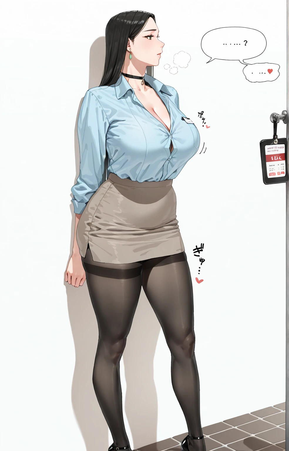 girl, alone, whole body, From head to toe, Are standing, (Huge Saggy Tits:1.3),
Character design sheet, Character Reference Sheet, 設計図のSchematic, Drafting, Blueprint, Schematic,
((Character design sheet:1.7, Character Reference Sheet:1.7,)),
anime/cartoon character wearing a girls , 1girl, alone, ,Mature Woman,Cleavage,Long sleeve,Collared shirt,White shirt,,(Tight Skirt),((garter belt)),(High heels),Skirt Suit,mini skirt,office lady,Long Hair, bow, , (Very short skirt:1.4), (lingerie:1.5),secretary,Thin glasses, (In underwear:1.8),nsfw,Full nudity、