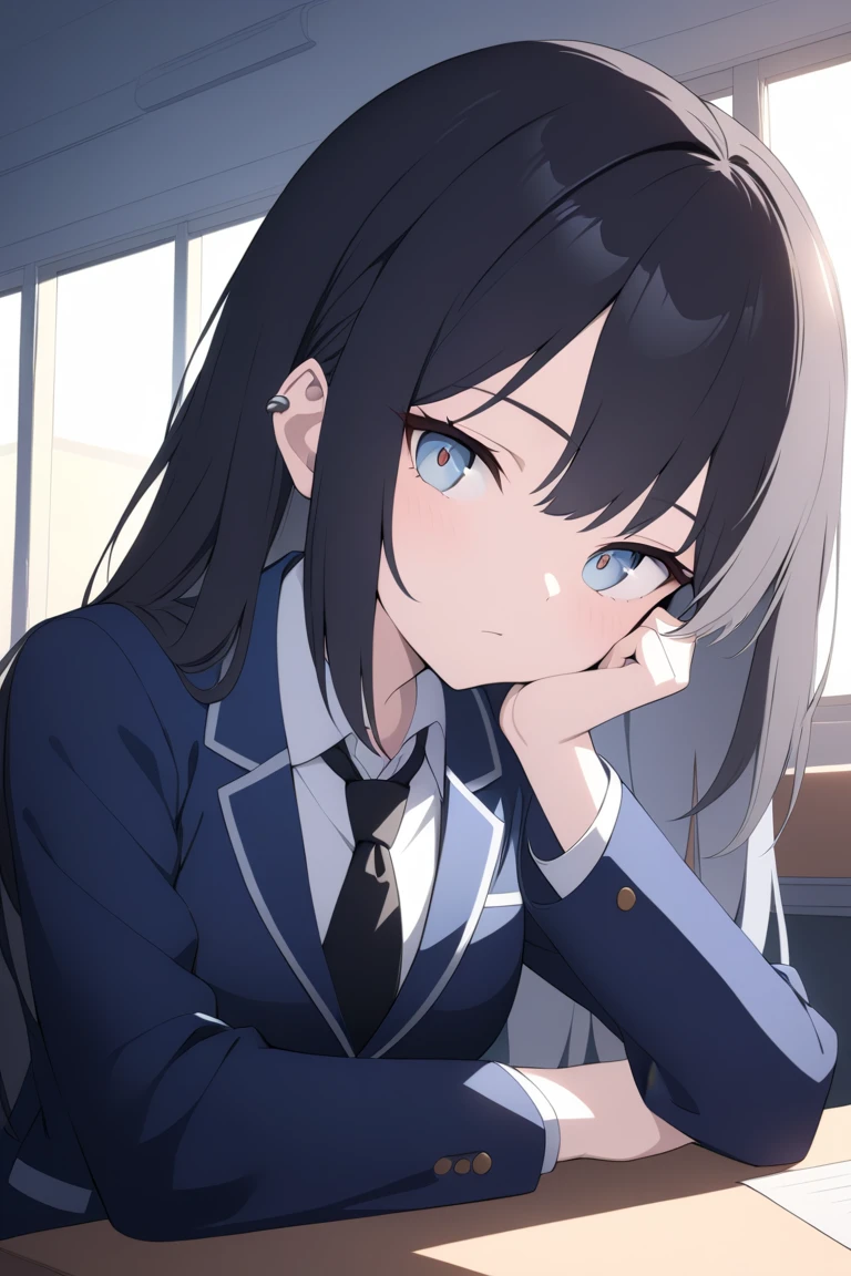 1 girl, 18 years old, long hair, black hair, straight hair, short bangs above brows, blue eyes, drunk, naughty face, sweat, steam,
BREAK (masterpiece), (high resolution 8K), cinematic lighting, professional lighting, detailed eyes and face, detailed body,
BREAK office lady, business suit, skirt, panties under pantyhose,
BREAK in the office, sitting on the desk, spread legs,