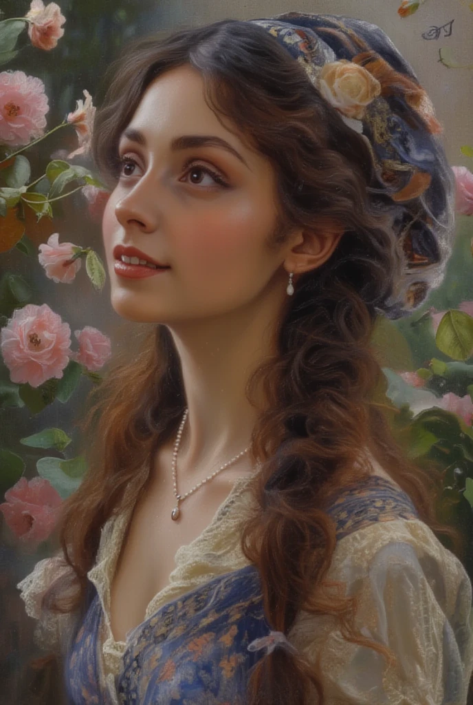 best quality, masterpiece, (realistic:1.4), 1 girl, brown hair, blue eyes, Front, detailed face, beautiful eyes