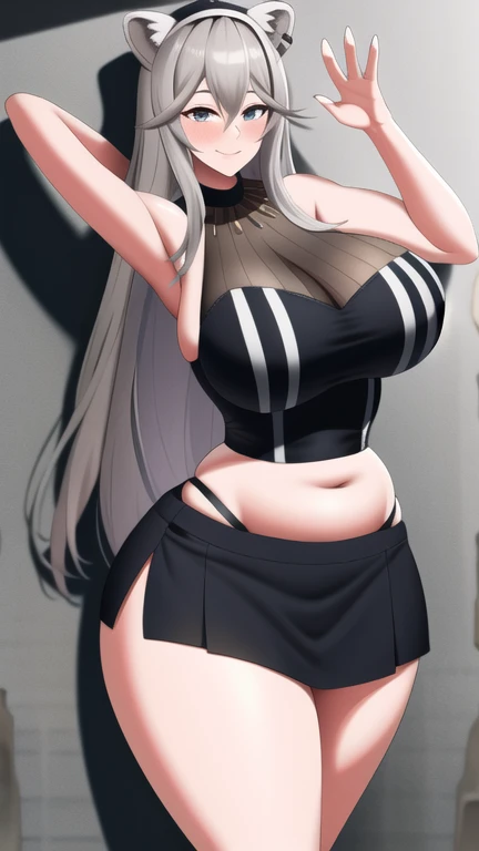 Curvy girl, emo style, big , big ass, lustful look, hourglass stance