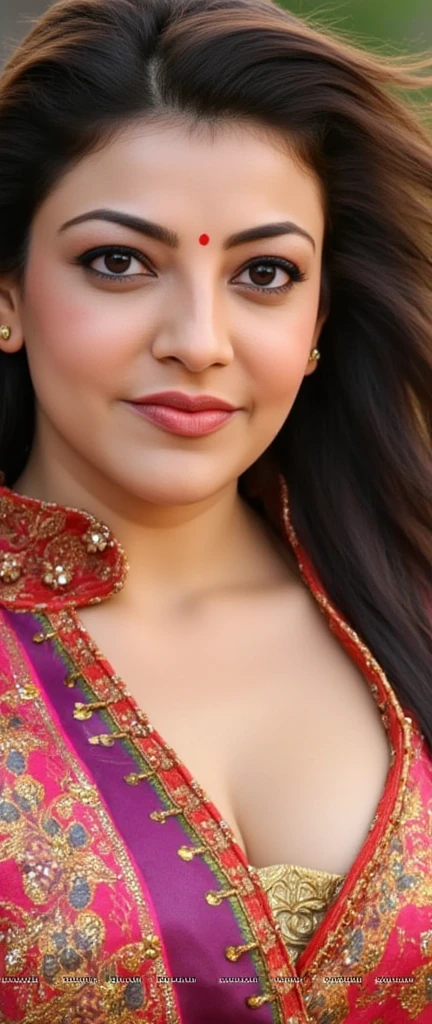 perfect pink eyes, fantastic face, Indian, beautiful look, ((red lips, bright eyes, curve heir 1.5)), ((beautiful details very big breast )), (Straight round and ultra huge clevage, not sagging breast), A glorious gorgeous, glorious gorgeous face, pretty face, bright eyes, detailed elegant printed white saree, updo elegant hair, blurred gray tones background, ultra focus, face ilumined, face detailed, 8k resolution, painted, dry brush, brush strokes, razumov style and garmash style, by Tokaito, ((Full Open ))