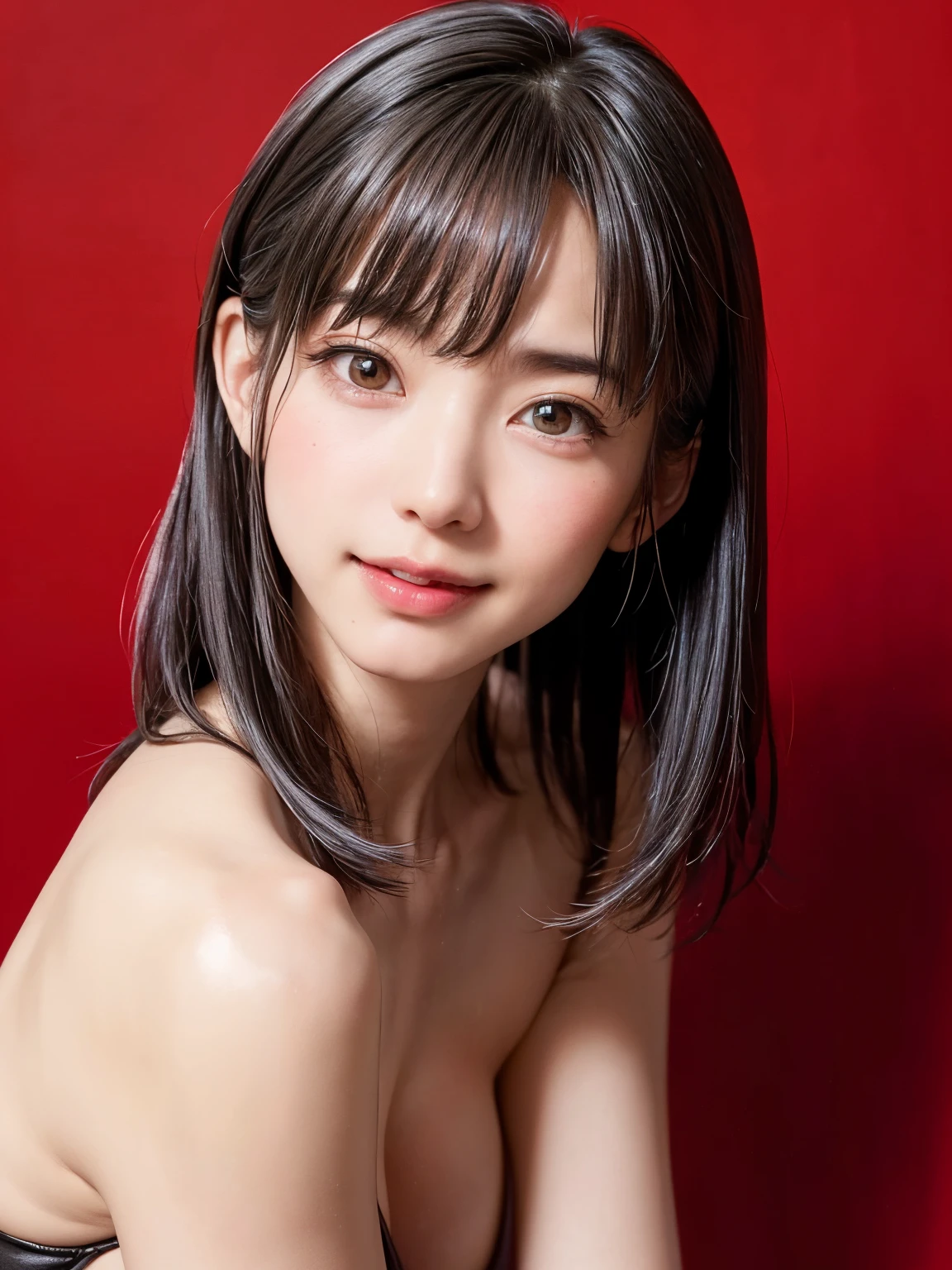 bright表情、photorealism、highest quality、超A high resolution、photograph、最も美しい北欧の女の子のphotograph、cute and beautiful face details、small face、(lie in bed_V1:0.008)、美しいbangs、alice in wonderland、18-year-old、radiant white skin、hair gets tangled in face、顔まで伸びるbangs、bangs、hair between eyes、super long hair、charming brown silky hair、bright, Clear light blue eyes shine charmingly、santa claus costume、double eyelid、Medium chest、sexy pose、thin、(too much exposure)、(Nogizaka idol face)、emphasize the chest、(full body shot)