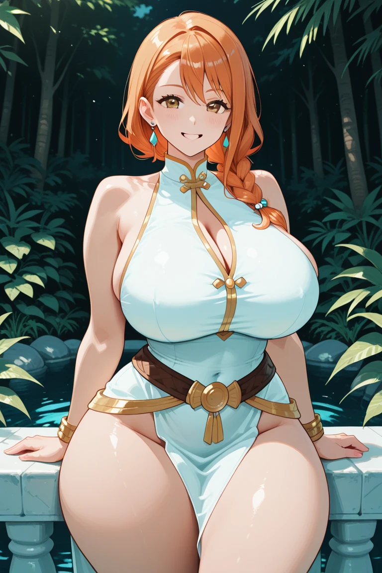blonde very long hair, red eyes, wearing a sexy pink dress, side slit, ultrasharp, looking at the viewer, ((best quality)), ((masterpiece)), (detailed), perfect face, big breast, sexy body, sexy woman besides her, hugged, An anime scene of two girls hugging and kissing intensely, with hearts and sparkles floating around them as they stand in pool of water