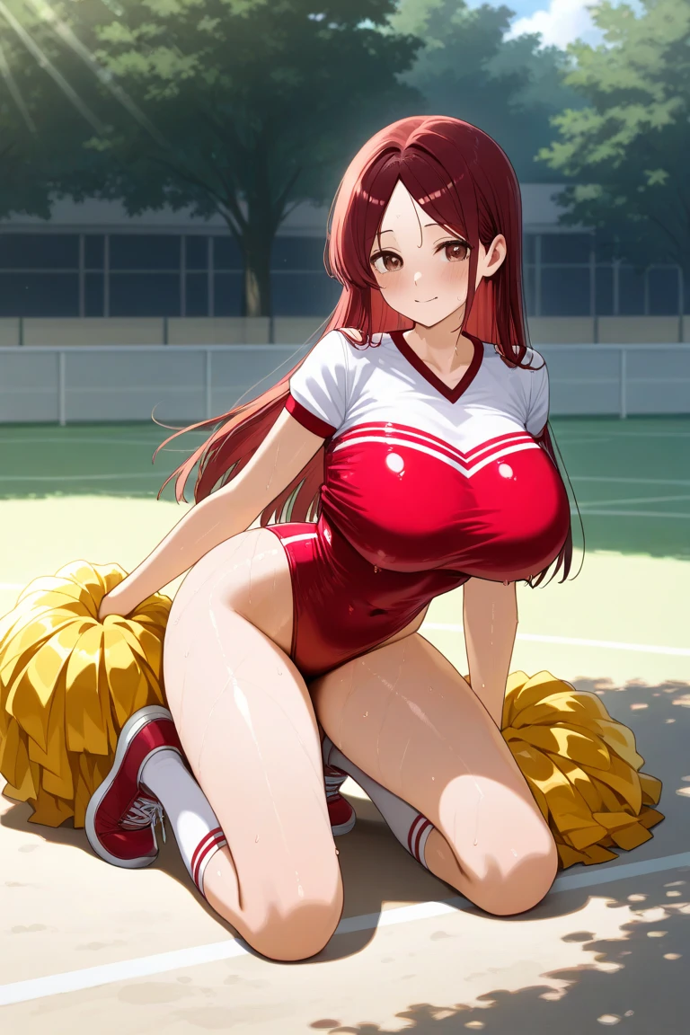 girl, cheerleader, cameltoe, red hair