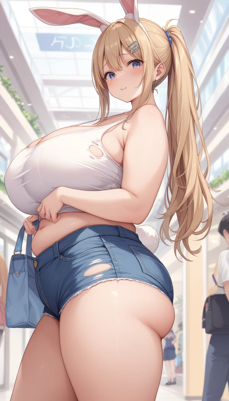 (masterpiece), (Highest quality), (((High resolution))), (Rebis style), (Fumina Hoshino), Brown Hair_ponytail, (Highly detailed face),Erotic,((bimbo body)),Perfect Breasts,(huge breasts:1.5),sexy,(Perfect body line),Narrow waist, (Dark Skin):Costume change,(Sexy Catholic school), Urban Background, (perfect full body)。