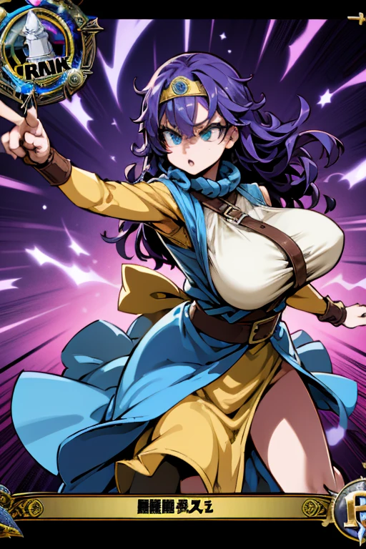 masterpiece, look at viewer, 1girl, standing, 独奏, face focus,
Hermione Granger, broken (dq3),circlet, flat breasts, cleavage, strapless, blue dress, purple cape, thighhighs, gloves, boots, belt, scabbard,knee boots, embarrassed, school,(Big Tits 1.5),sexly