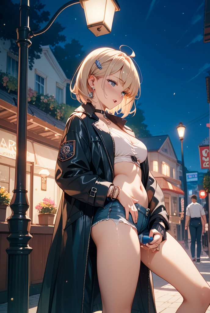 (Photorealistic:1.8, highest quality:1.8,8K masterpiece:1.8,High resolution,Mastepiece:1.8,RAW Photos,Cinematic lighting),No split screen、Office district at night、(Sentai Heroine)、(Completely naked、Torn clothes、Perforated clothing、Tiny G-string bikini、choker、Knee-high boots、No underwear、Beautiful ass、Beautiful thighs、breast button、Crotch strap、Plump nipples,cameltoe,Slender Abs:1.2),Beautiful and detailed eyes:1.7,Beautiful Skin:1.8、Beautiful nipples、Beautiful genitalisaka Mikoto)、Random Sexy Poses:1.3、Leg spread、Monster in Western Armor、The woman is naked、woman is nude、
(A woman is fighting fiercely against monsteronsters attacking a woman、Monsters rape women、Monster ties up woman、The whole monster is visible:1.2)、Adult video shoot、Random Angle、
A rich expression、Gets angry violently、shout out loud、
(short hair, Blonde Hair:1.5)、Sparkling Blue Eyes